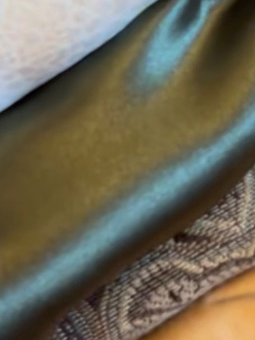 Olive Green satin it’s a beautiful piece of fabric/Material. 2 yds. look @ pics